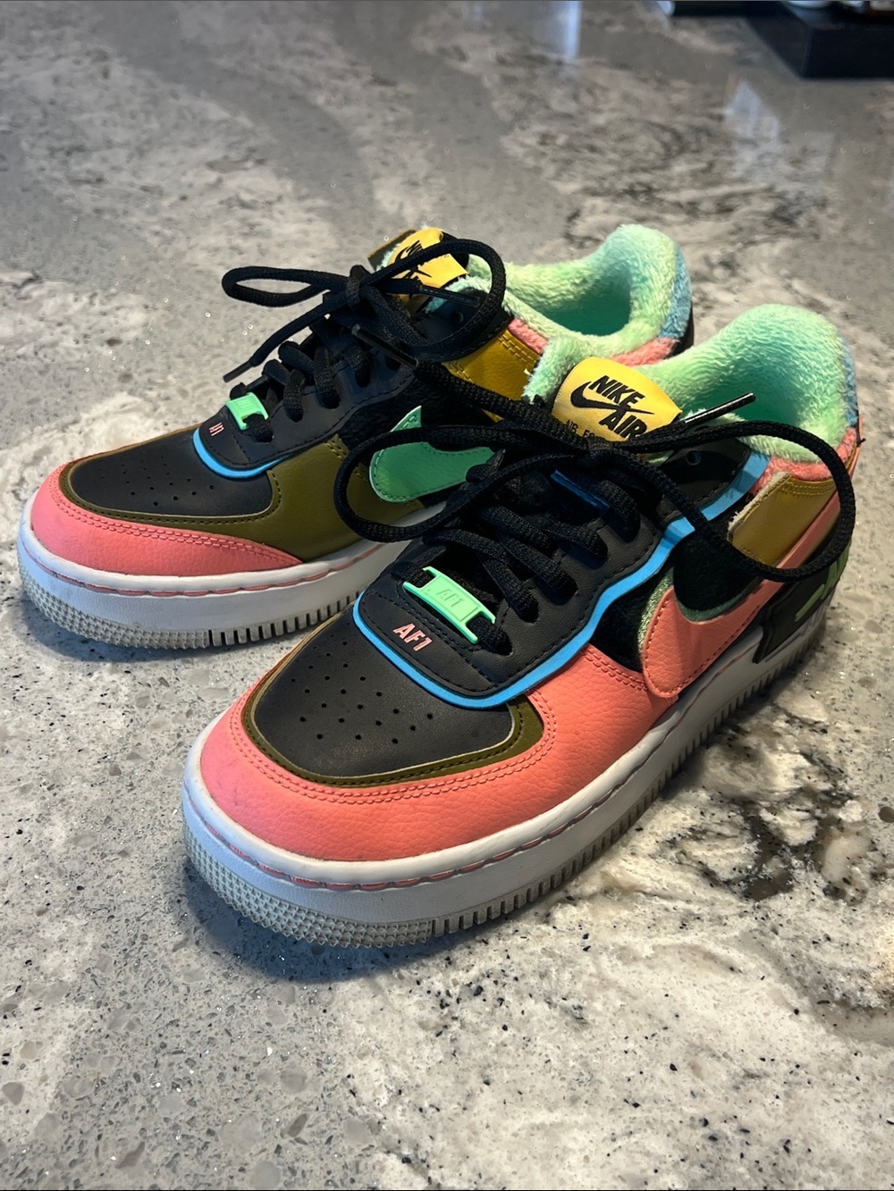 NEW Nike Air Force 1 Shadow SE Solar Flare Atomic Pink Women's Size 7 - Picture 10 of 10